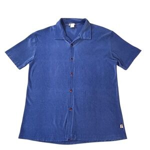 Vintage 90s Y2K ymla club rave Shirt Mens Large blue USA